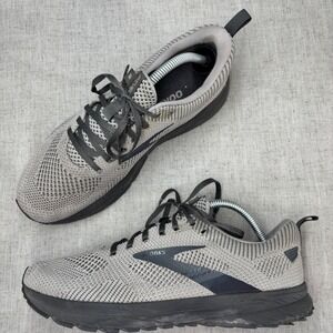 Brooks Revel 5 Sneakers Grey Black Knit Neutral Road Running Shoes Men's Size 9